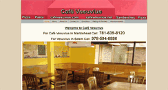 Desktop Screenshot of cafevesuvius.com